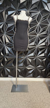 Load image into Gallery viewer, BLACK PEARL TRIMMED DRESS      SZ MED, BEST FITTING SZ SMALL
