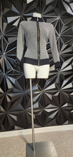 Load image into Gallery viewer, ANNE KLEIN STRIPE CARDIGAN     SZ SMALL
