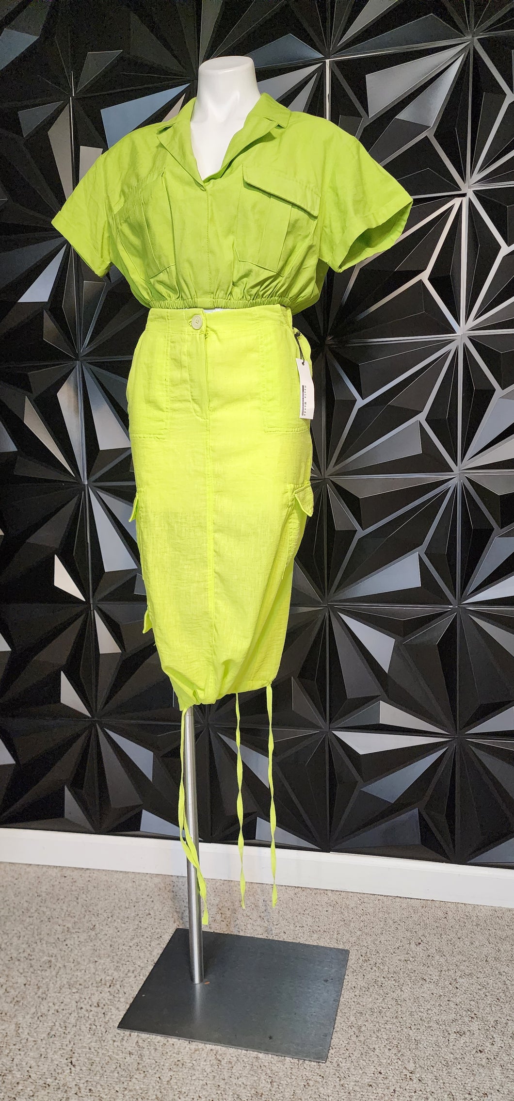 GREEN ON GREEN 2 PIECE SET      SZ SMALL (6)
