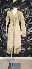 Load image into Gallery viewer, NWT SUEDE FRINGE LONG JACKET      SZ SMALL
