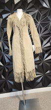 Load image into Gallery viewer, NWT SUEDE FRINGE LONG JACKET      SZ SMALL
