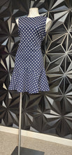 Load image into Gallery viewer, SHELBY PALMER NAVY POLKA DOT DRESS      SZ 8
