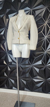 Load image into Gallery viewer, WHITE PETITE BLAZER           SZ UNTAGGED, BEST FIT MEDIUM(8)
