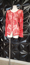 Load image into Gallery viewer, NWT YOULIM SHEER EMBROIDERED TOP     SZ MED-XLARGE
