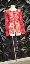 Load image into Gallery viewer, NWT YOULIM SHEER EMBROIDERED TOP     SZ MED-XLARGE
