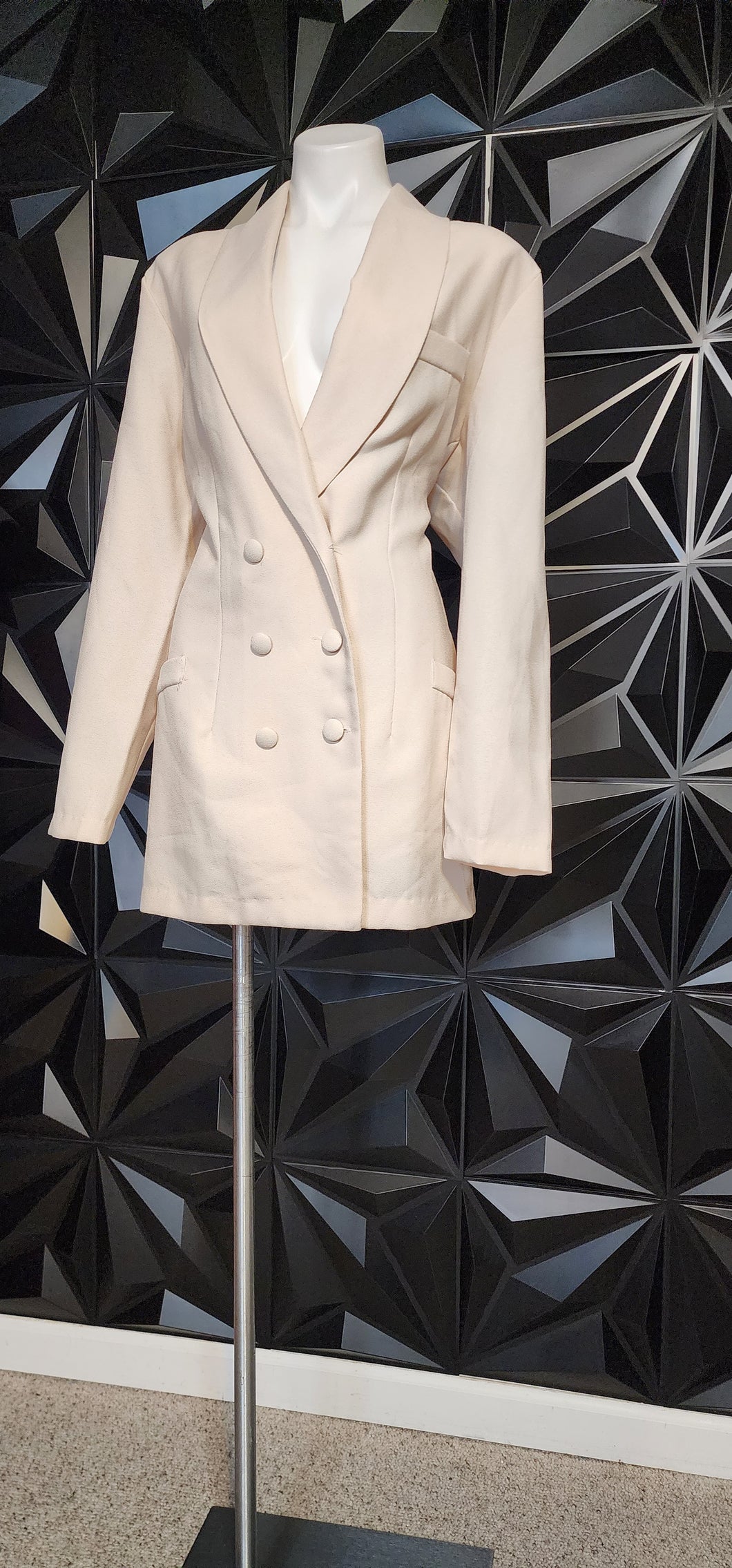 JENNIFER JAMES BLAZER DRESS     SZ 18, BEST FITTING SZ 14