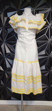 Load image into Gallery viewer, LISA HERNANDEZ OFF SHOULDER RUFFLED DRESS       SZ LRG-XLRG
