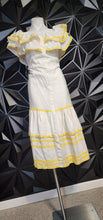 Load image into Gallery viewer, LISA HERNANDEZ OFF SHOULDER RUFFLED DRESS       SZ LRG-XLRG
