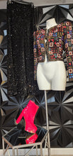 Load image into Gallery viewer, FAIRESTY SEQUIN WIDE LEG PANTS     SZ SMALL
