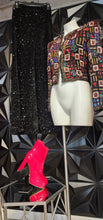 Load image into Gallery viewer, FAIRESTY SEQUIN WIDE LEG PANTS     SZ SMALL
