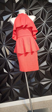 Load image into Gallery viewer, FIND ME PEACH OFF SHOULDER DRESS      SZ 1XL (BEST fit 12-14)
