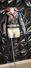 Load image into Gallery viewer, AZAELA WANG MOTO JACKET          SZ LRG (8-10)
