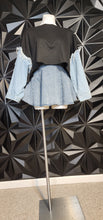 Load image into Gallery viewer, MARIGOLD SHADOWS CROP SWEATER     SZ LRG-2X

