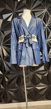 Load image into Gallery viewer, MYLYN SOFT DENIM TASSLE TOP       SZ LRG 10/12
