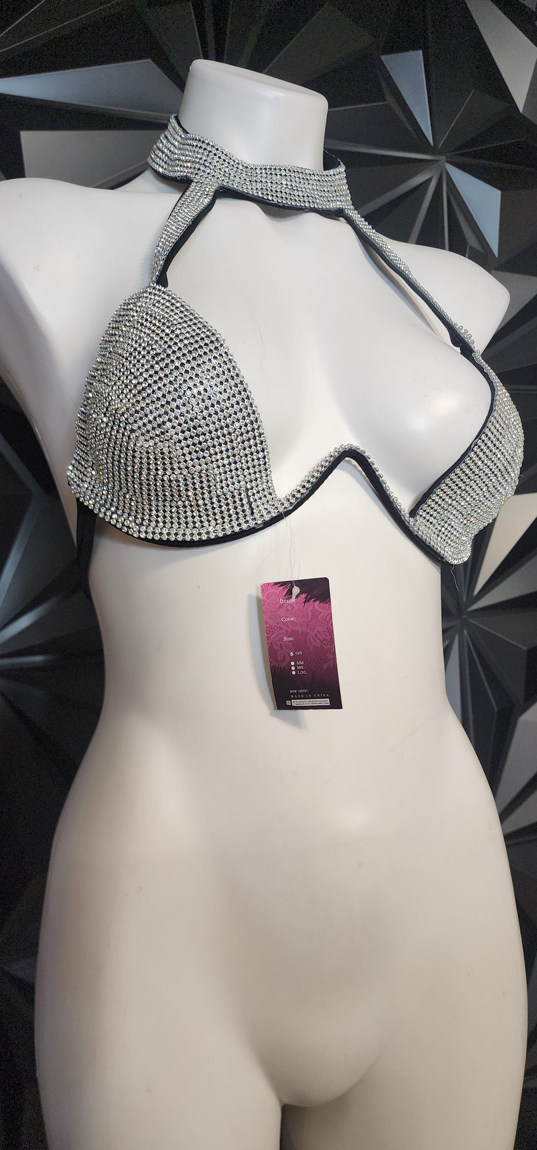 NWT BOUTIQUE RHINESTONE BRA      SZ SMALL