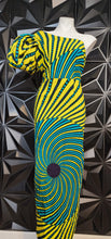 Load image into Gallery viewer, ANKARA PUFF ARM DRESS      SZ MEDIUM 8/10
