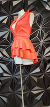 Load image into Gallery viewer, VENUS ORANGE HIGH LOW RUFFLED TOP       SZ 1X-2X
