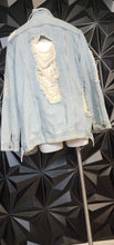 Load image into Gallery viewer, FASHION NOVA DENIM DISTRESSED JACKET     SZ 3X (FITTING LRG-2X)

