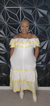 Load image into Gallery viewer, LISA HERNANDEZ OFF SHOULDER RUFFLED DRESS       SZ LRG-XLRG

