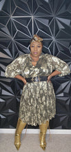Load image into Gallery viewer, VINCE CAMUTO GOLD FLORAL BABY DOLL DRESS       SZ 3X
