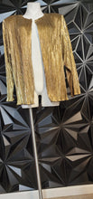 Load image into Gallery viewer, R &amp; M RICHARDS GOLD PLEATED DUSTER        SZ 18
