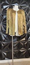 Load image into Gallery viewer, R &amp; M RICHARDS GOLD PLEATED DUSTER        SZ 18
