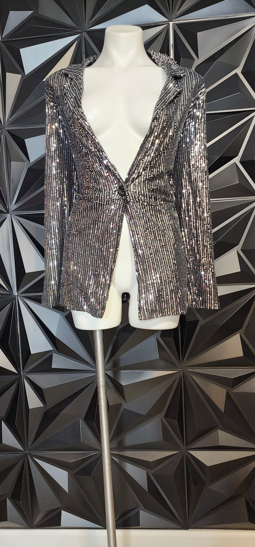 COMPOSITION SILVER BLAZER         SZ 1XL