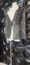 Load image into Gallery viewer, COMPOSITION SILVER BLAZER         SZ 1XL
