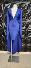 Load image into Gallery viewer, BLUE CAPE DRESS      SZ 3X, BEST FITTING SZ 16
