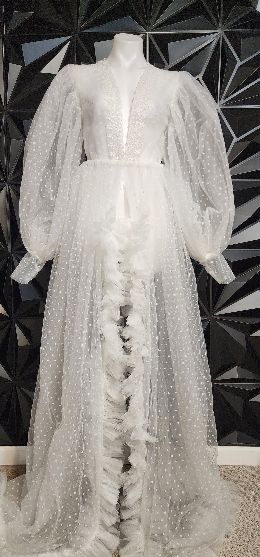 POLKA DOT SHEER DUSTER         SZ SM-MED