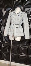 Load image into Gallery viewer, DICTIONARY DENIM JACKET     SZ MEDIUM
