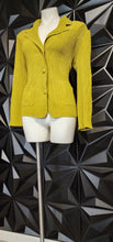 Load image into Gallery viewer, FLAIR PLEATED CARDIGAN       SZ MEDIUM (STRETCH)
