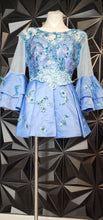 Load image into Gallery viewer, Handmade sequin fit and flare top        sz 12/14 fitting (specs below)
