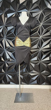 Load image into Gallery viewer, David Howard vintage black dress      sz 9/10 (best fitting sz 6)

