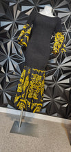 Load image into Gallery viewer, Ankara mermaid scrunch dress       one size (best fitting sz sm-lrg)
