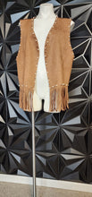Load image into Gallery viewer, Shein curve brown tassel vest       sz 4xl (fitting 14-18)
