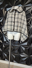 Load image into Gallery viewer, NWT houndstooth poncho        ones size (sm-large)
