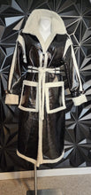 Load image into Gallery viewer, Fashion nova faux leather trench coat         sz xl
