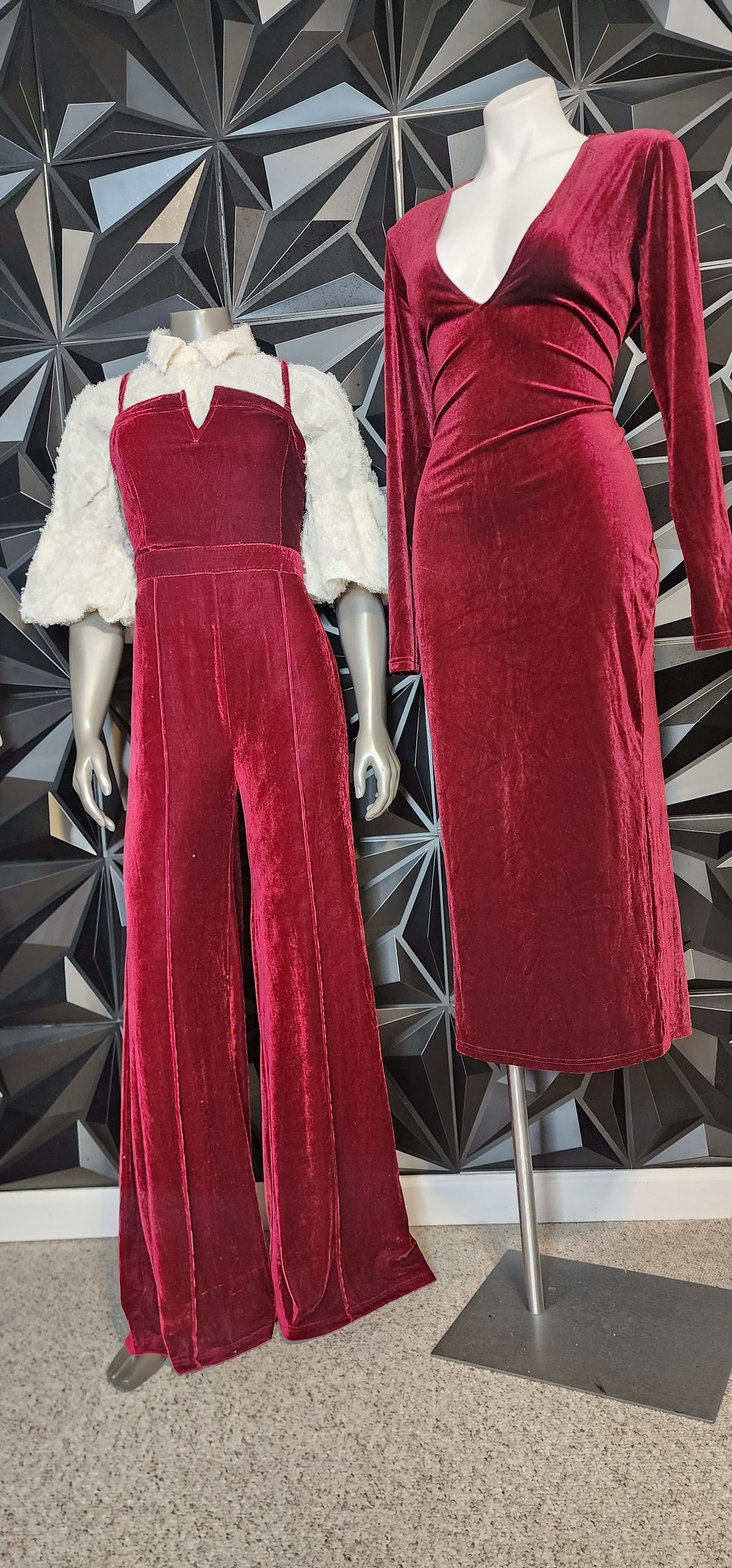 CRANBERRY JUMPSUIT/TOP 2 PIECE SET   SZ LRG 8/10