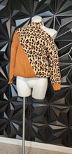 Load image into Gallery viewer, Shein leopard cold shoulder sweater       sz xl
