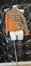 Load image into Gallery viewer, Shein leopard cold shoulder sweater       sz xl
