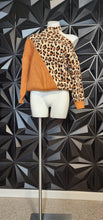 Load image into Gallery viewer, Shein leopard cold shoulder sweater       sz xl

