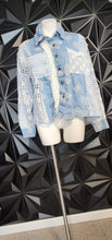 Load image into Gallery viewer, Pol denim patchy top       sz sm-lrg
