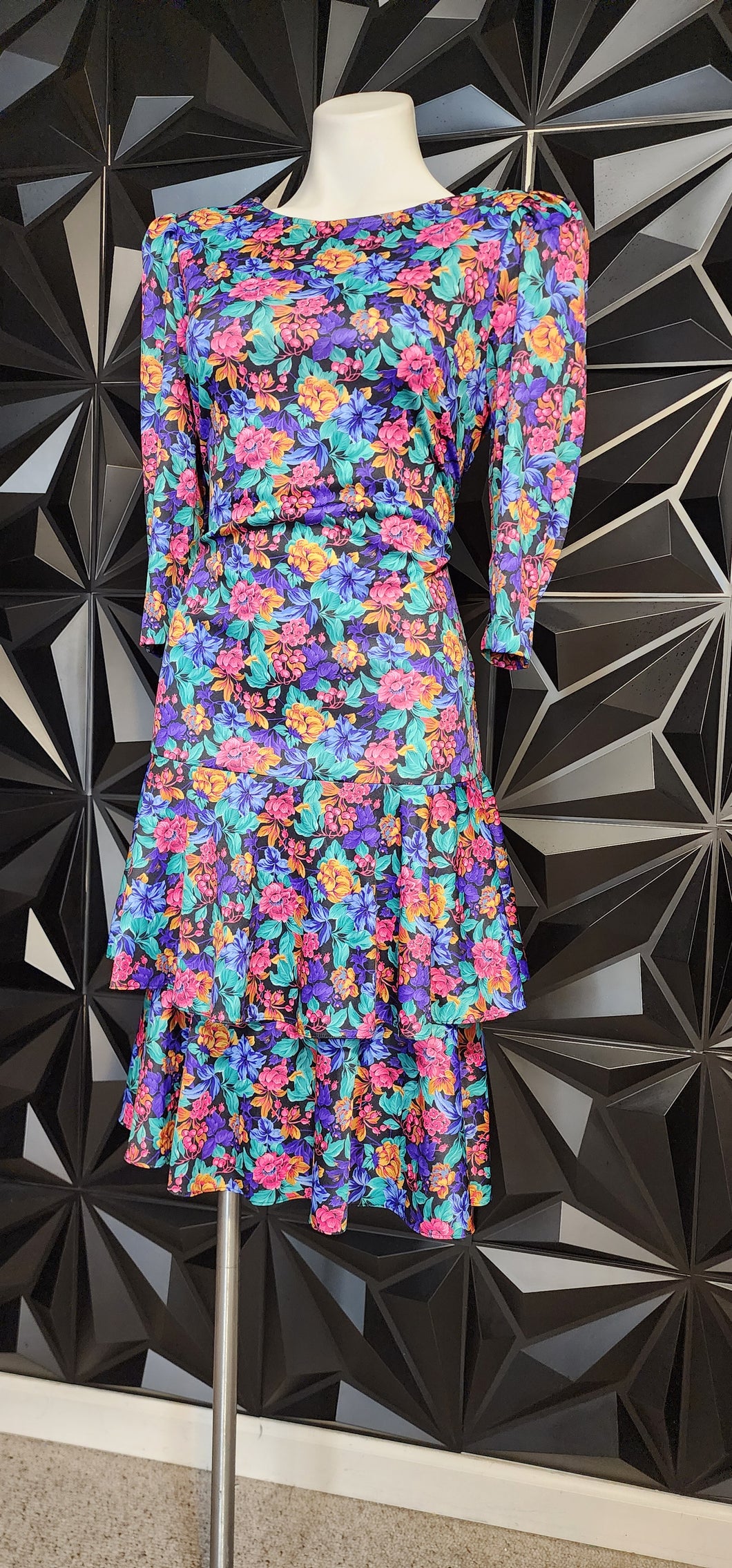 Glenfrey vintage floral print dress      sz 12-14