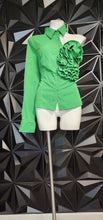 Load image into Gallery viewer, Unbranded green 1 arm top            sz xxl (runs small), best fit sz lrg (14)
