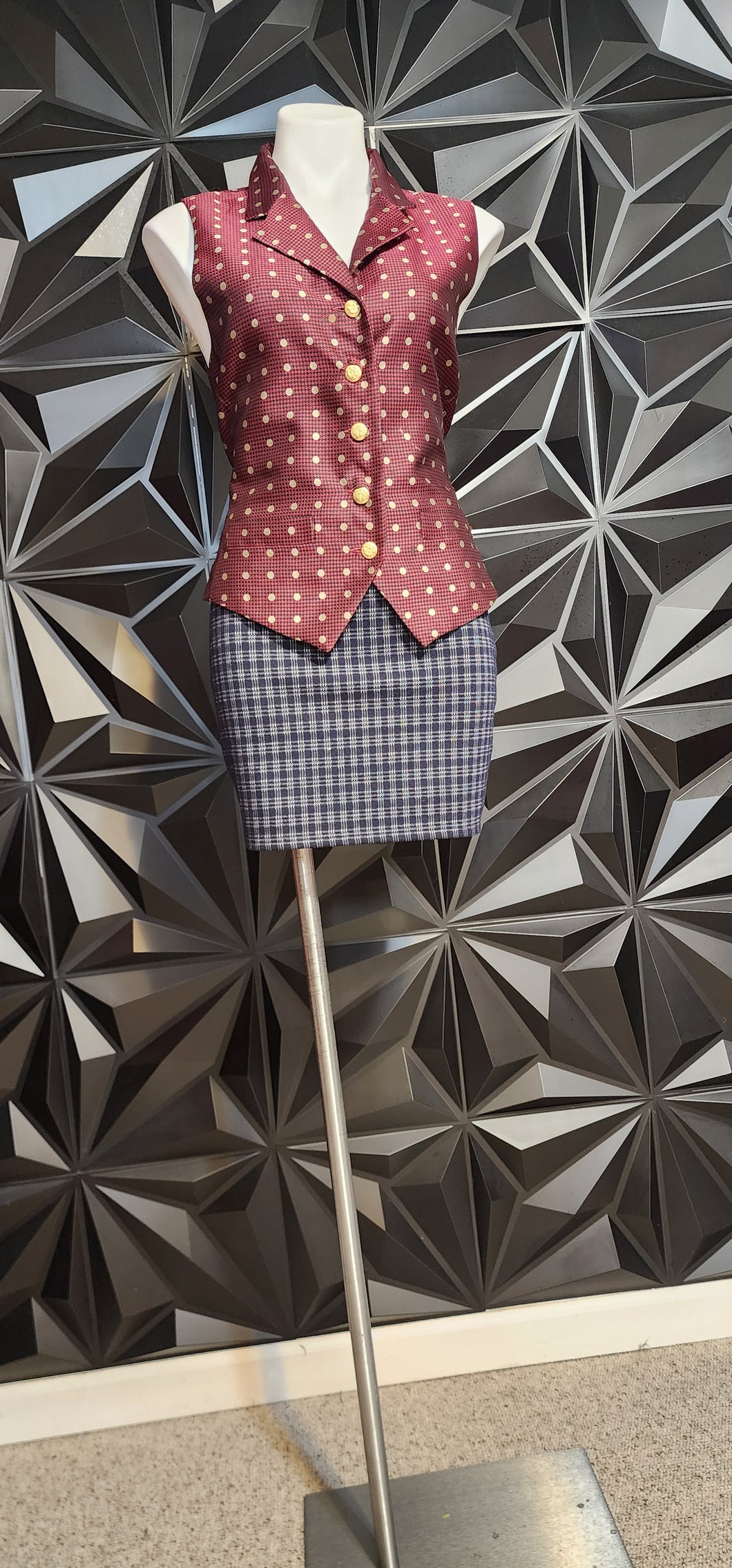 BLUE SKIRT/VEST 2 PIECE SET