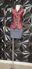 Load image into Gallery viewer, BLUE SKIRT/VEST 2 PIECE SET
