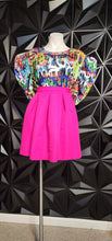 Load image into Gallery viewer, HOTT PINK SKIRT/GRAFITTI BODYSUIT 2 PIECE SET SZ 2X (16)
