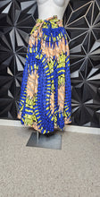 Load image into Gallery viewer, Ankara skirt w/attached waist belt            sz one size
