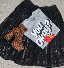 Load image into Gallery viewer, SEQUIN PLEATED SKIRT/GRAPHIC TEE 2 PIECE SET   SZ XLRG-2x
